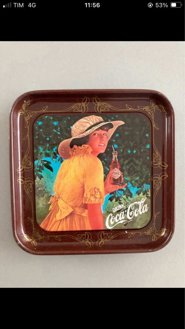 Set 4 sottobicchieri in metalo vintage