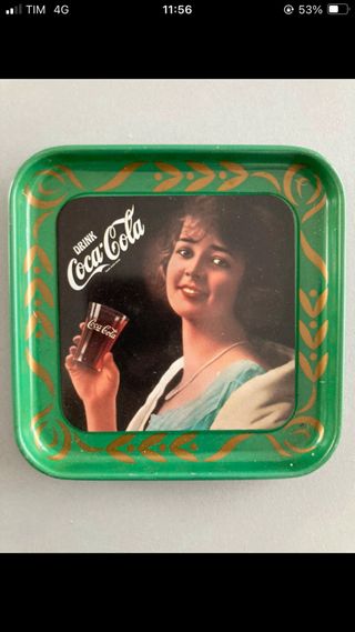 Set 4 sottobicchieri in metalo vintage