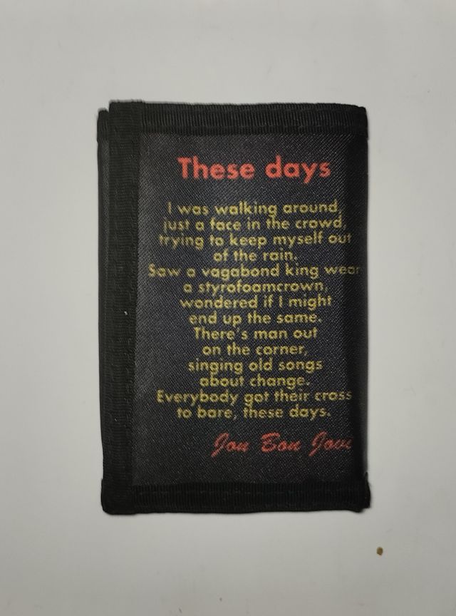 Portafoglio A Strappo Anni 80, 90 ""Jon Bon Jovi"