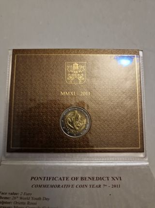 Moneta commemorativa 2 E. VATICANO 2011.