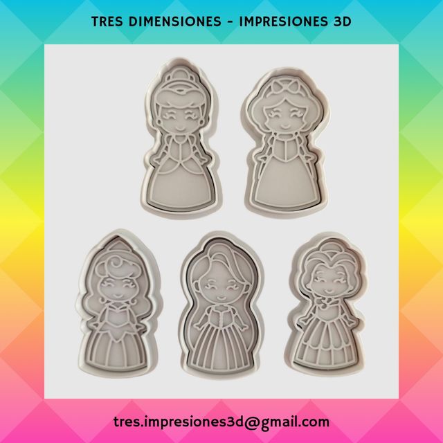 Cortador de galletas Princesas