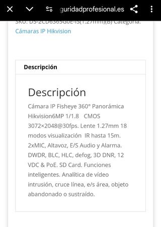 Cámara Hikvision 360º