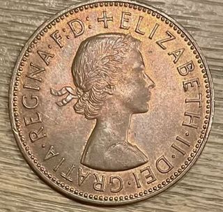 MONEDA MEDIA CORONA 1957-32MM-14GRAMOS PLATA
