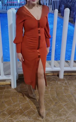 Vestido mujer midi fiesta boda evento