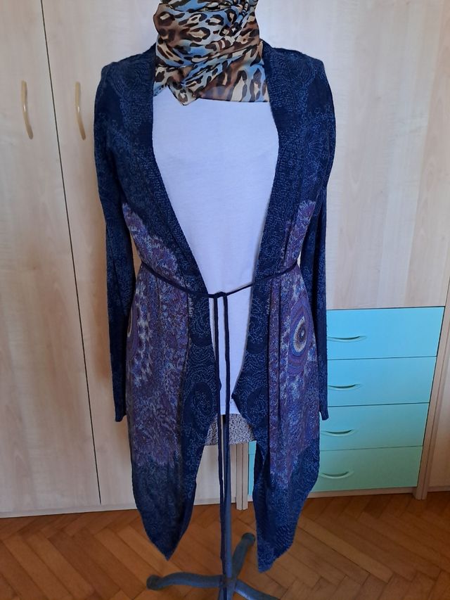 Cardigan lungo desigual S