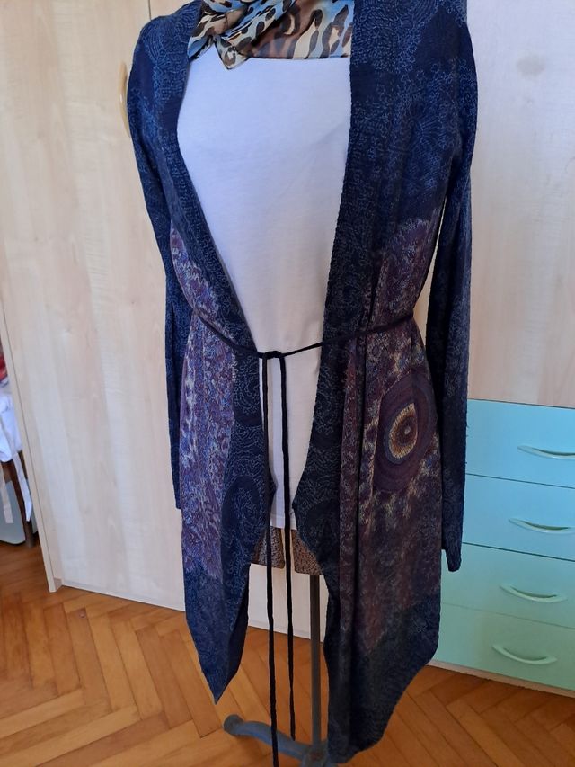 Cardigan lungo desigual S
