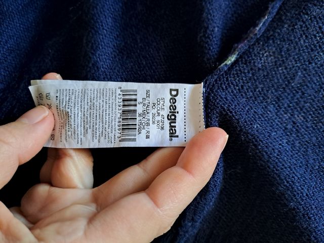 Cardigan lungo desigual S