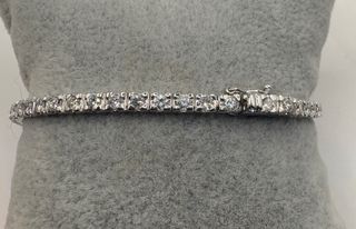 Pulsera riviere de oro de 18 kt con diamantes