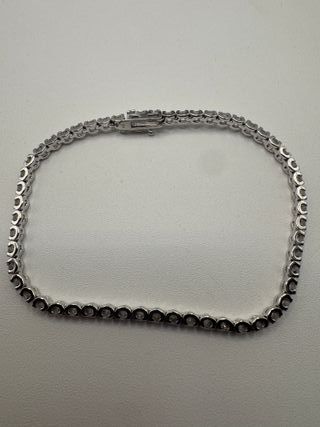 Pulsera riviere de oro de 18 kt con diamantes