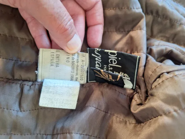 Chaqueta Vintage Piel Cuero Mercapiel Hombre Large