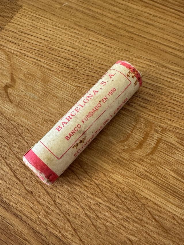 Cartucho de 50 monedas de 1 peseta