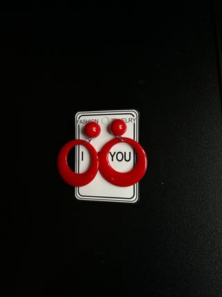 Pendientes sevillana rojos