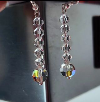 Pendientes plata y cristal 