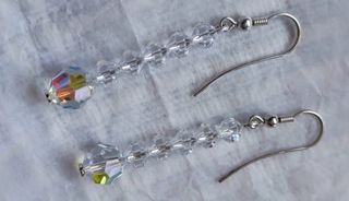 Pendientes plata y cristal 