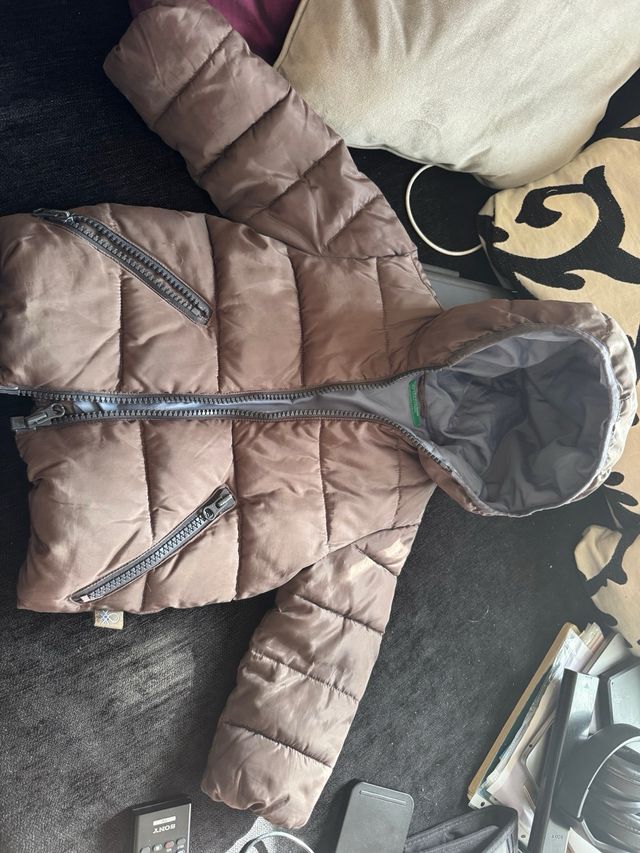 Abrigo plumas chaqueta acolchada benetton niño