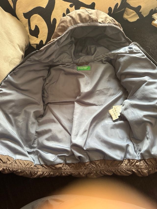 Abrigo plumas chaqueta acolchada benetton niño