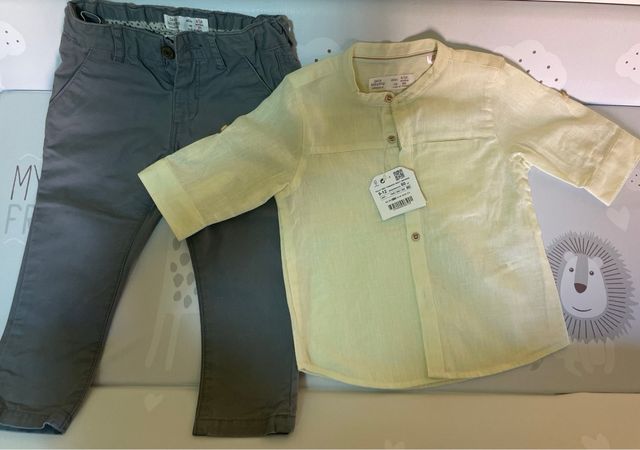 Conjunto bebe Zara 9 a12 meses