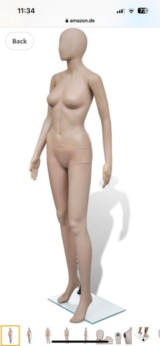 Maniqui mujer base cristal 