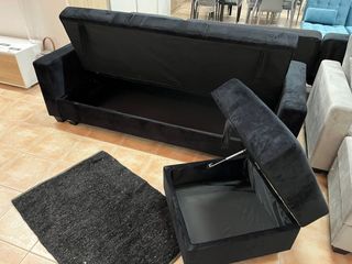 NUEVO!! SOFÁ CAMA CON PUFF Y ARCÓN + COJINES