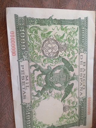Billete mil pesetas  R.