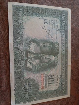 Billete mil pesetas  R.