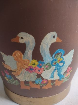 Cubo patitos pintado a mano