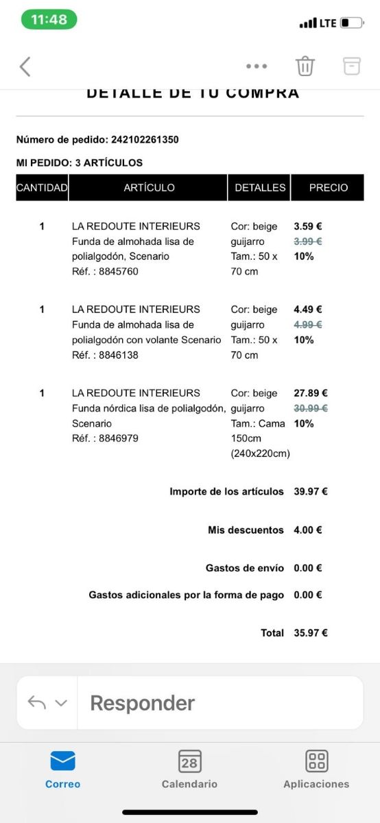 Funda Nórdica La Redoute 240x220 Dos fundas almoha