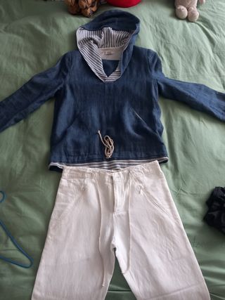 Traje comunión de lino talla 12A