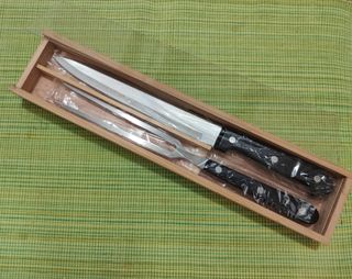 Set de cuchillo y tenedor para barbacoa