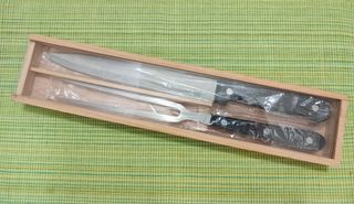 Set de cuchillo y tenedor para barbacoa