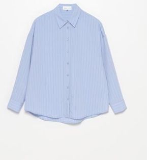 Camisa celeste a rayas unisex