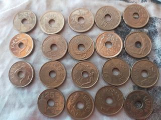 Monedas 25 pts con agujero