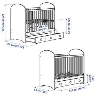 Cuna blanca madera segunda mano