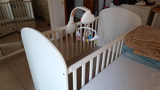 Cuna blanca madera segunda mano