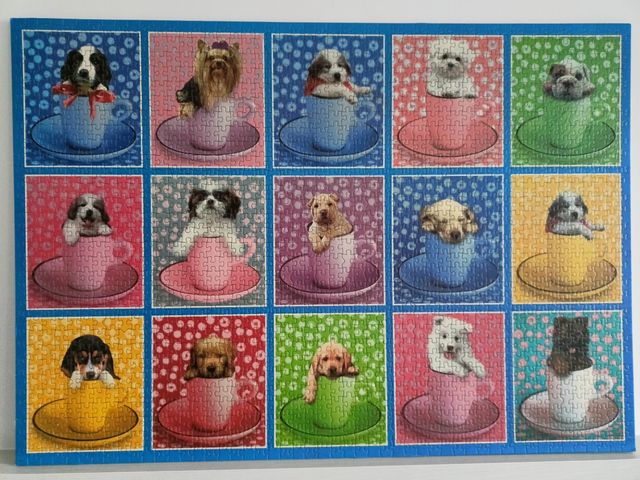 Cuadro puzzle Perritos