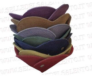 Svuotatasche forma fiore pelle scamosciata Viola