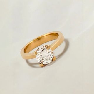 17772 Solitario de oro amarillo de 18kt y bte