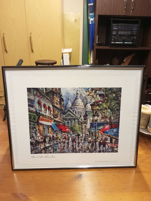 Cuadro Parisino de la plaza del teatro