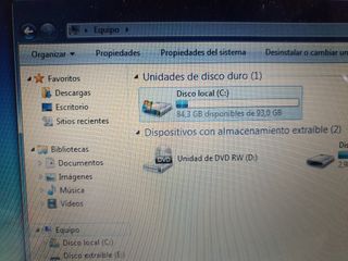 Portatil Packard Bell Windows 7