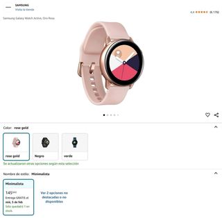 Smartwatch Samsung galaxy watch active. Como nuevo