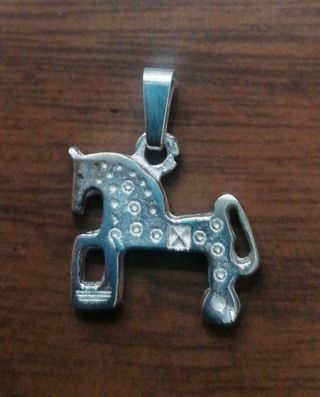 colgante caballo soria en plata macizo y grueso