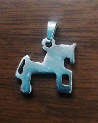 colgante caballo soria en plata macizo y grueso