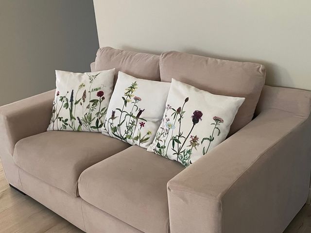 3 Cojines de flores sin relleno