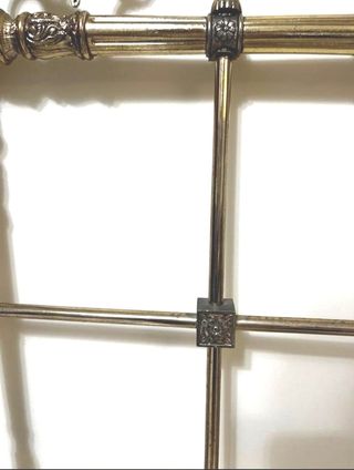 Cabecero cama latón antiguo.