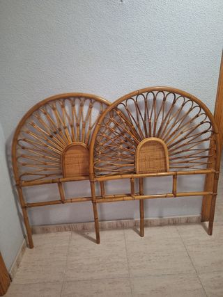 2 cabezales mimbre