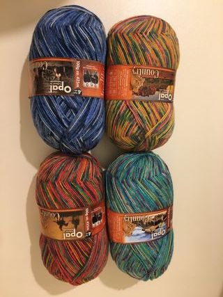 Ovillos de lana calcetines Opal Country