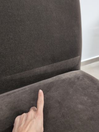 Sillón doble terciopelo marrón