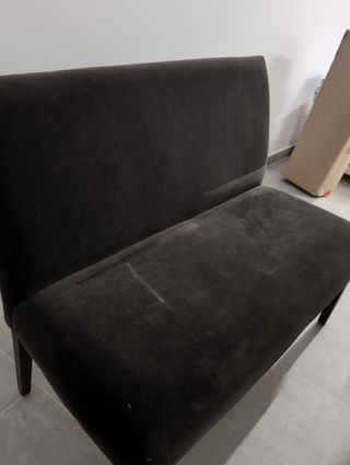Sillón doble terciopelo marrón