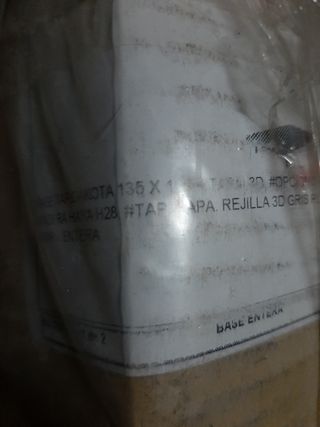 Base de cama tapizada. 
