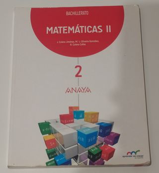 Libro matemáticas 2º Bachillerato
